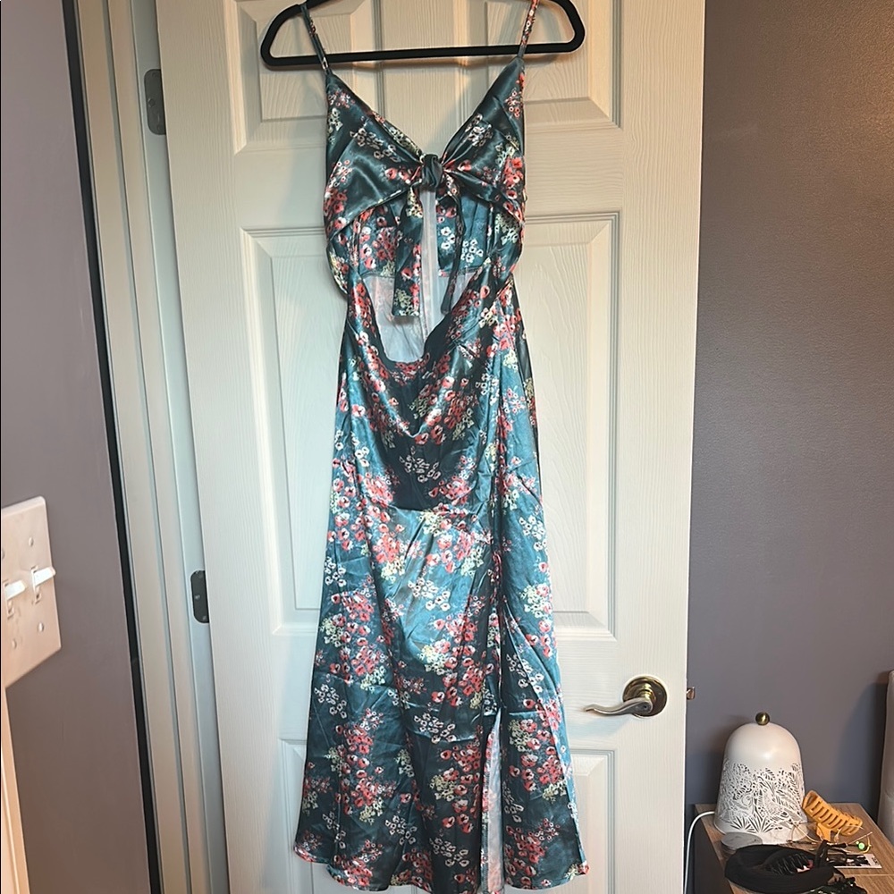 Floral Teal Dress